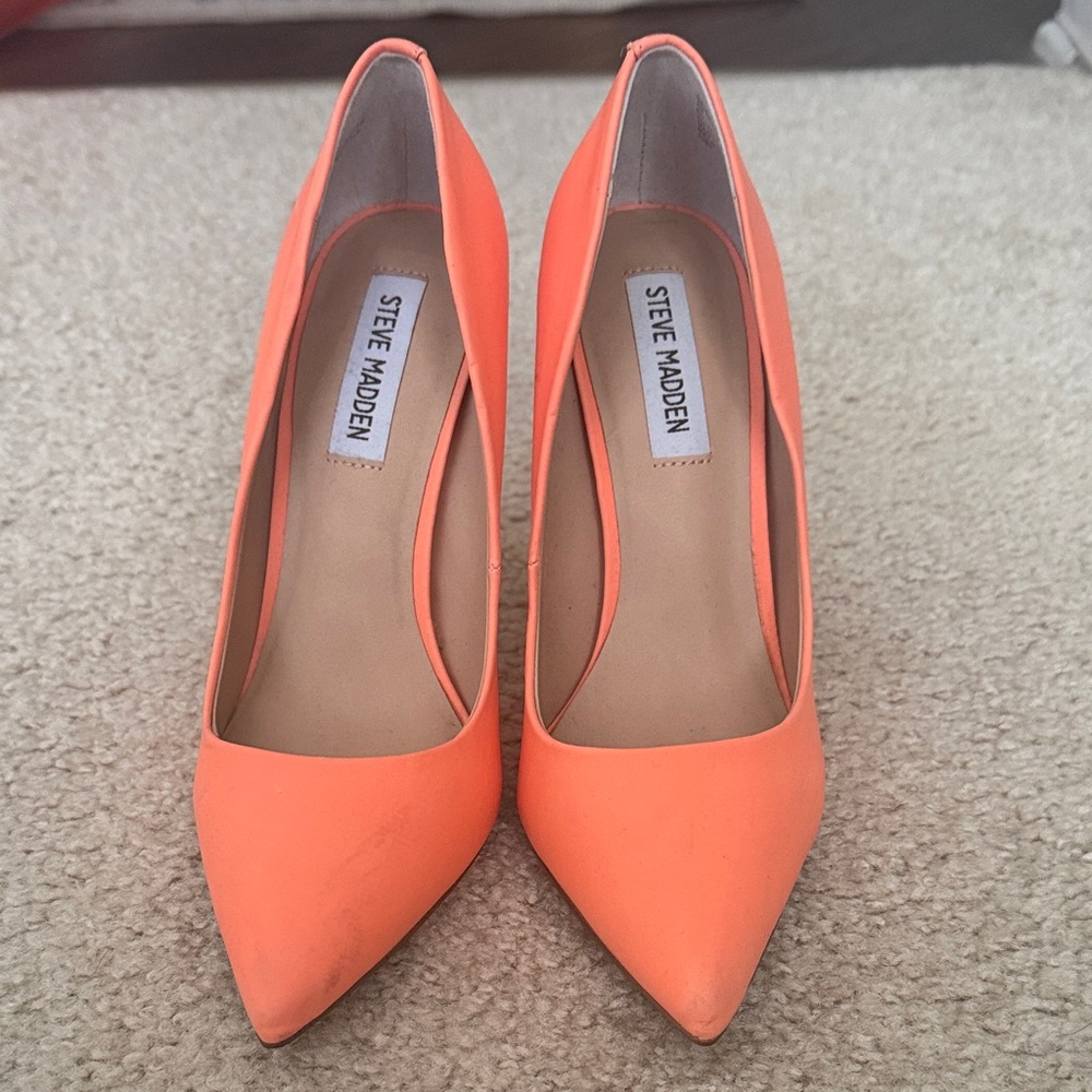 Steve Madden Vibrant Orange Heels